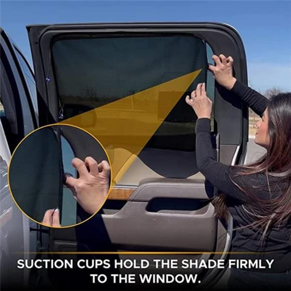 Magnetic Car Side Window Sun Shade (2 Pack) | Rear Window Sunshade - Picture 6 of 6